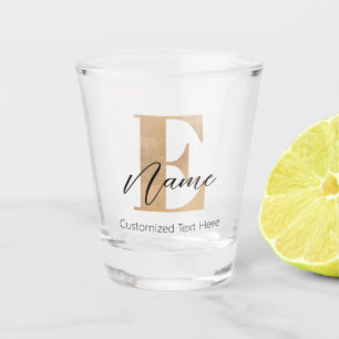 Copo De Shot E & Name Iniciais Monogramados Modernos Personaliz