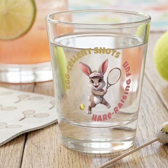Copo De Shot Egg-Cellent Shots Hare-Raising Fun - Tennis Bunny  (Criador carregado)