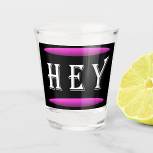 Copo De Shot Ei, design de arte em preto e roxo mais branco
