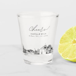 Copo De Shot El Paso Wedding Favorece Chefias Personalizadas
