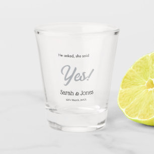 Copo De Shot Ele perguntou ela disse sim noivado simples prata 