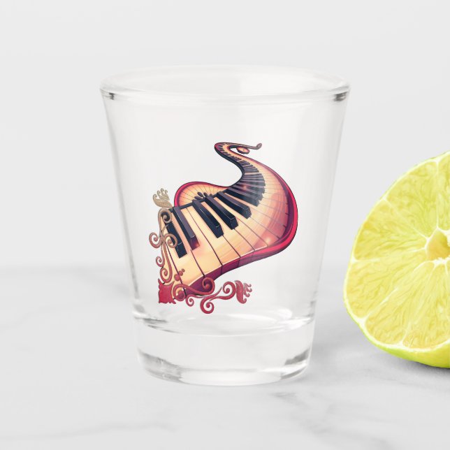 Copo De Shot Elegance in motion, the curved piano.  (Frente)