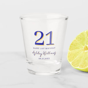 Copo De Shot Elegante aniversário de 21 anos amarelo-amarelo-am