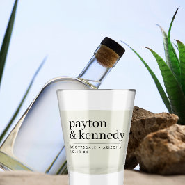 Copo De Shot Elegante Personalizado Com Recepção de casamento D