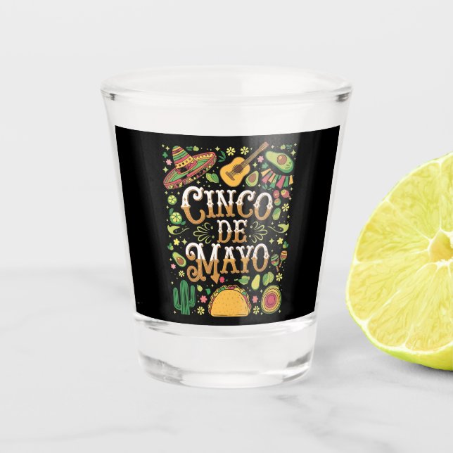 Copo De Shot Elementos de Festa Divertidos do Cinco De Mayo (Frente)