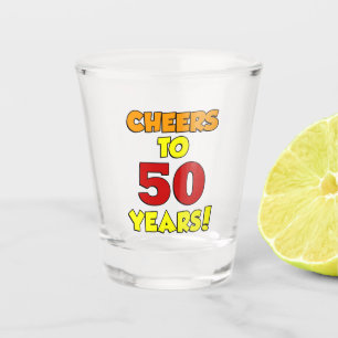 Copo De Shot Elogios a 50 anos colorido