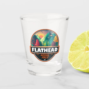 Copo De Shot Emblem da Floresta Nacional de Flathead