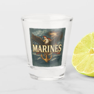 Copo De Shot Emblema do Logotipo de Veterano do Corpo de Fuzile