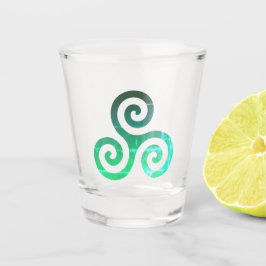 Copo De Shot Emerald Triskele Símbolo Celta Antigo