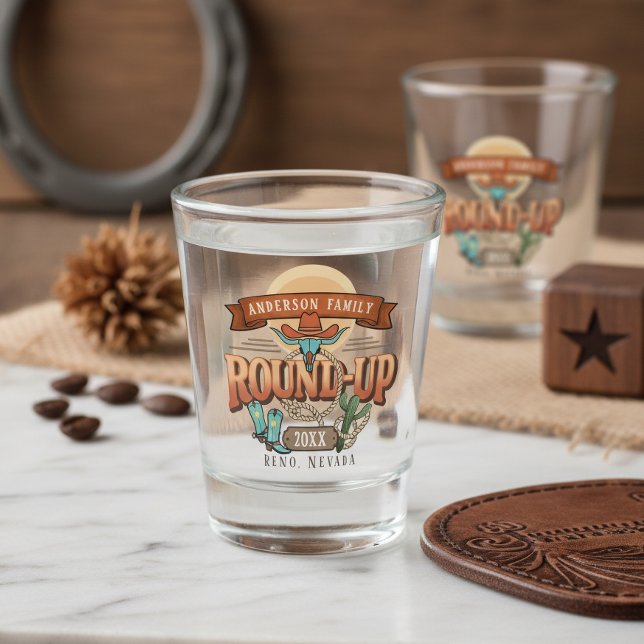 Copo De Shot Encontro Familiar Western Round-Up ID1318 (Criador carregado)