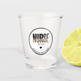 Copo De Shot Enfermeira Personalizada Est Cheetah RN