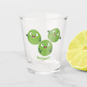 Copo De Shot Engraçado Bruxelas brota caricatura de legumes