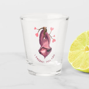 Copo De Shot Engraçado Cartoon Romântico Sloth Smile - Saúde