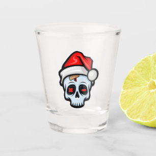 Copo De Shot Engraçado Caveira de Natal, Estilo de Cartoon
