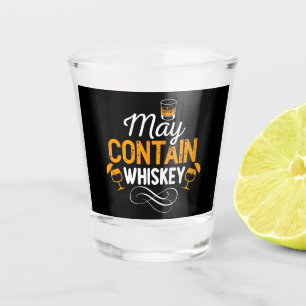 Copo De Shot engraçado contém arte de palavra uísque