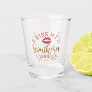 Copo De Shot Engraçado Design Do Sul Beija Minha Mala Do Sul