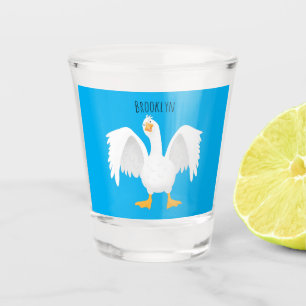 Copo De Shot Engraçado ilustração curiosa de desenho animado de