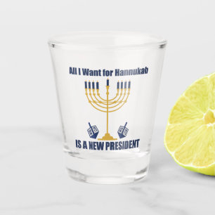 Copo De Shot Engraçado Judeu Anti-Trump Político Hanukkah