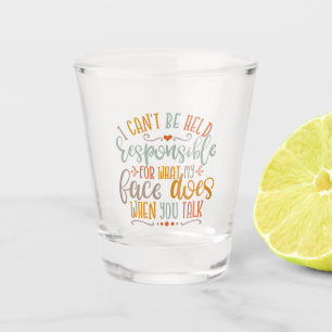 Copo De Shot Engraçado Mãe Design Não Posso Ser Responsável