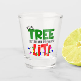 Copo De Shot Engraçado Palavras de Natal