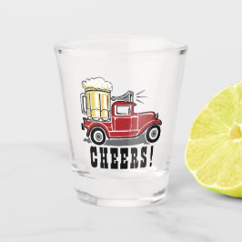 Copo De Shot Engraçado Red Vintage Beer Cheers!