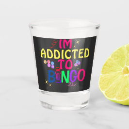 Copo De Shot Engraçado, sou viciado em Bingo Shot Glass