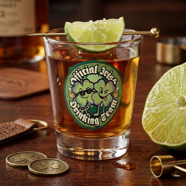 Copo De Shot Engraçado Time de Bebedores Irlandeses Oficial St  (Criador carregado)