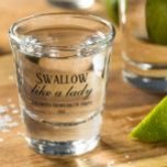 Copo De Shot Engula Como uma Dama Humor Engraçado Festa de Desp<br><div class="desc">Este design foi criado através de arte digital. Ele pode ser personalizado na área fornecida ou personalizado escolhendo a opção "clique para personalizar ainda mais" e alterando o nome, iniciais ou palavras. Você também pode alterar a cor e o estilo do texto ou excluir o texto para um design apenas...</div>