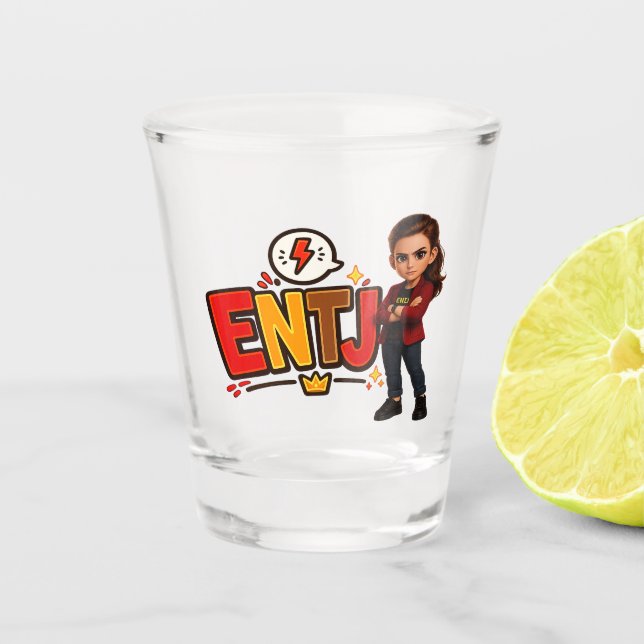 Copo De Shot ENTJ — A Conquistadora Visionária (Frente)