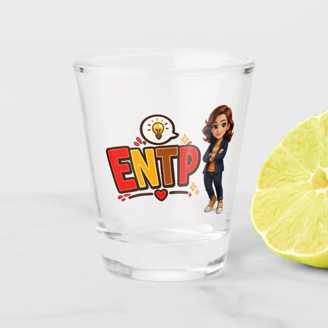 Copo De Shot ENTP — A Exploradora de Ideias (Frente)