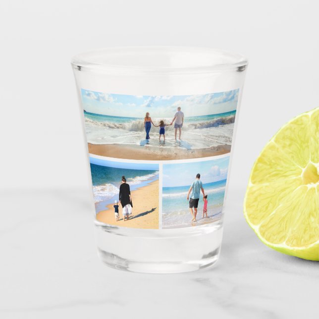 Copo De Shot Envie Sua Foto Colagem Shot Glass Presente (Frente)