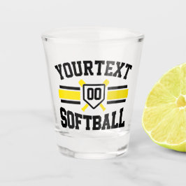 Copo De Shot Equipa de Softbol Personalizada ADICIONAR NOME Var