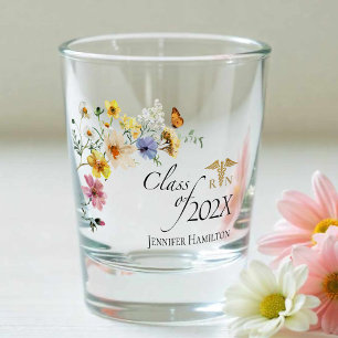 Copo De Shot Escola de Enfermagem de Flores Selvagens Classe