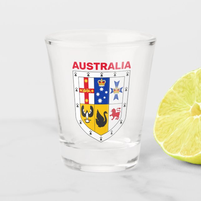 Copo De Shot Escudo da Austrália (Frente)