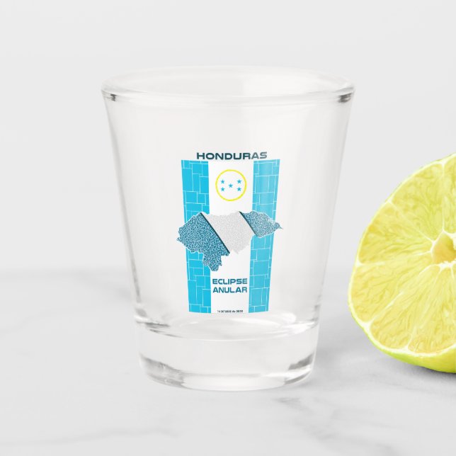 Copo De Shot Espelho De Eclipse Anular Honduras (Frente)