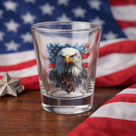 Copo De Shot Espírito Patriótico de Águia com Orgulho Americano