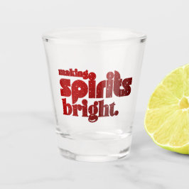 Copo De Shot Espíritos fazeres brilhantes - Retro de Natal