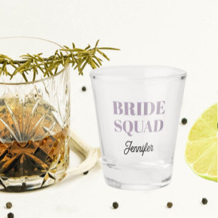 Copo De Shot Esquadrão da Noiva de Casamento Rosa Personalizado