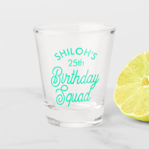 Copo De Shot Esquadrão de Aniversário Nome Personalizado Festa