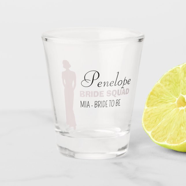 Copo De Shot Esquadrão de Noivas | Despedida de Solha Rosa Quen (Frente)
