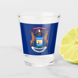 Copo De Shot Estado da bandeira de Michigan