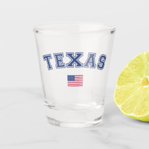 Copo De Shot Estado do Texas USA Flag