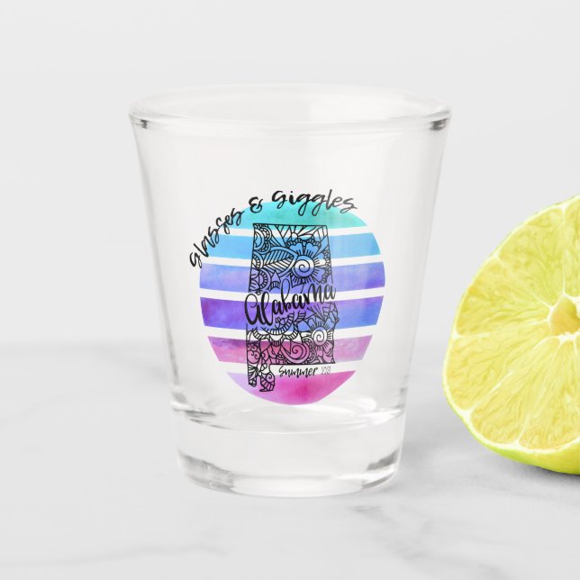 Copo De Shot Estado Shot Glass Alabama (Frente)