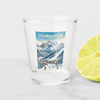 Copo De Shot Estância de Esqui Courmayeur Itália