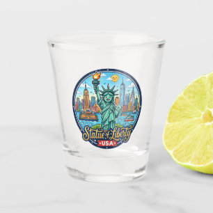 Copo De Shot Estátua da Liberdade EUA