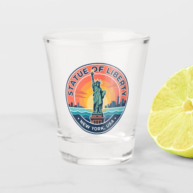 Copo De Shot Estátua da Liberdade Nova York (Frente)
