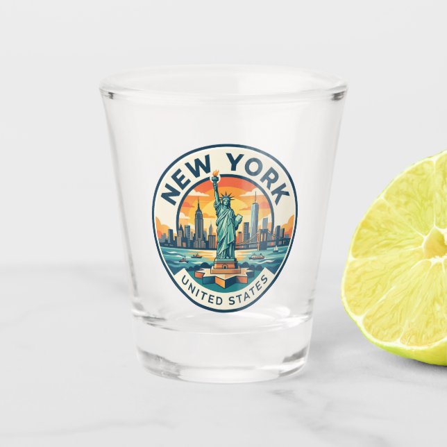 Copo De Shot Estátua da Liberdade Nova York (Frente)