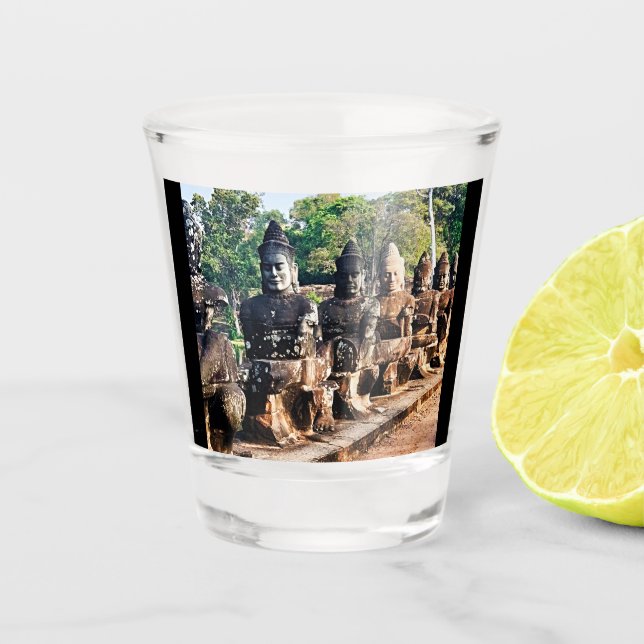 Copo De Shot Estátuas de Deus de Angkor Thom (Frente)