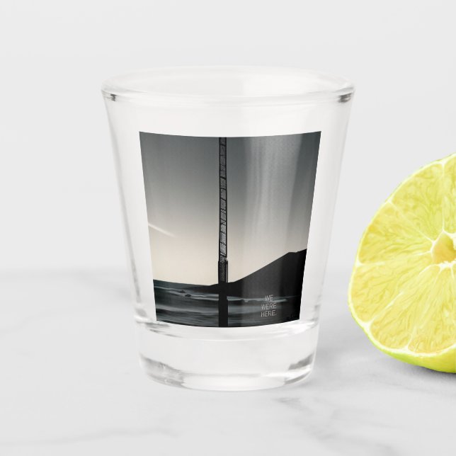 Copo De Shot Estávamos aqui com o vidro do título (Frente)