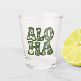 Copo De Shot Estética Personalizada de Praia Tropical Retro Alo